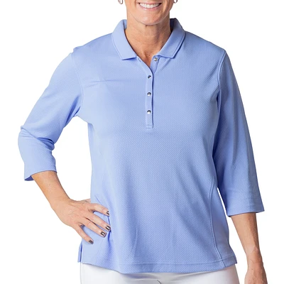 Women’s Textured 3/4 Sleeve Polo