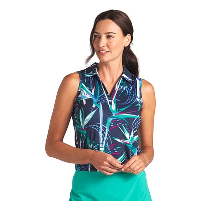 Birds of Paradise Sleeveless Polo