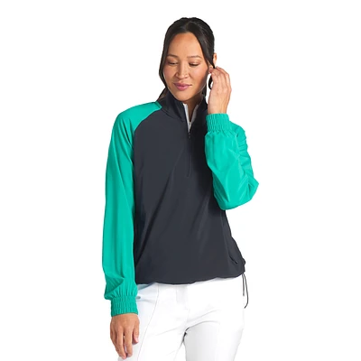 Lightweight Colorblock Quarter Zip Pull Over