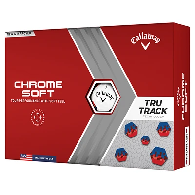 Chrome Soft Red & Blue TruTrack Golf Balls