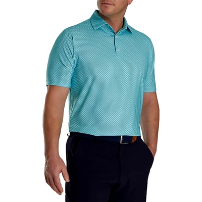 Dot Geo Print Lisle Polo