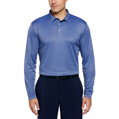 Mini Jacquard Long Sleeve Golf Polo