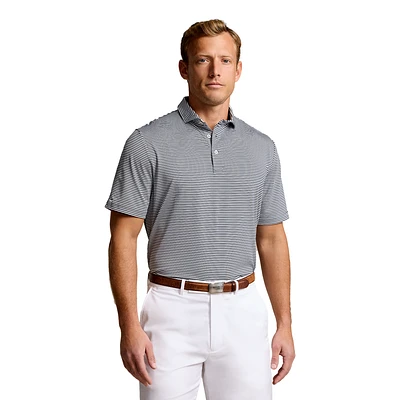 Airflow Striped Short Sleeve Polo Shirt