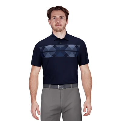 Argyle Print Golf Polo