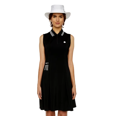 Solid Sleeveless Polo Dress