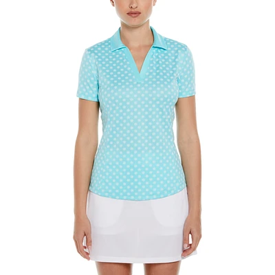 Essential Daisy Print Short Sleeve Polo Shirt