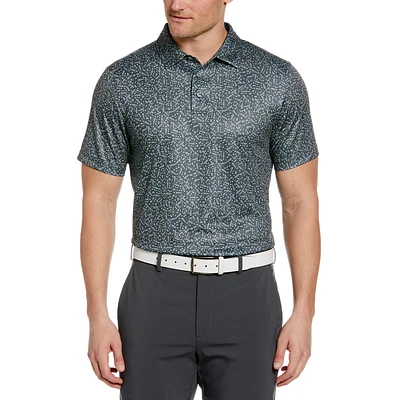 Conversational Print Short Sleeve Golf Polo Shirt