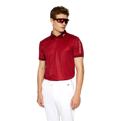 Tour Tech Print Short Sleeve Polo Shirt