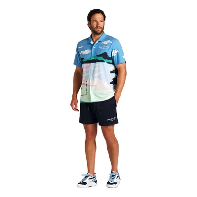 PUMA x PTC Open Collar Print Golf Shirt