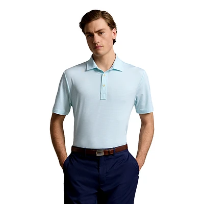 Striped Jersey Short Sleeve Polo Shirt