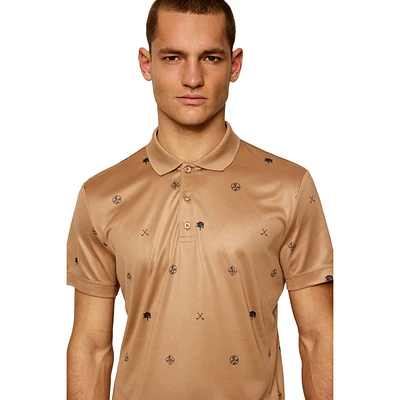 Club House Motif Polo Shirt