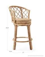 Avalon Rattan Swivel Bar & Counter Stool