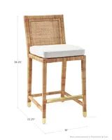 Balboa Rattan Counter Stool - Natural