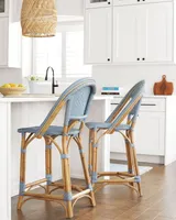 Sunwashed Riviera Rattan Counter Stool