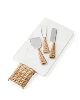 Tulum Rattan Cheese Knife Set