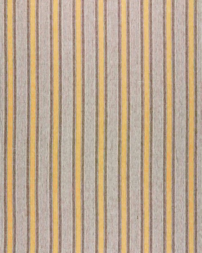 Fabric by the Yard - Kensington Stripe Linen - Earth/Ochre