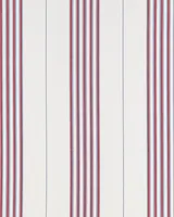 Fabric by the Yard - Perennials Lake Stripe - White/Lobster