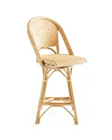 Sunwashed Riviera Rattan Swivel Counter Stool