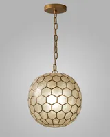 Capiz Honeycomb Pendant