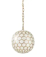 Capiz Honeycomb Pendant