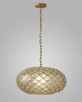 Capiz Scalloped Chandelier