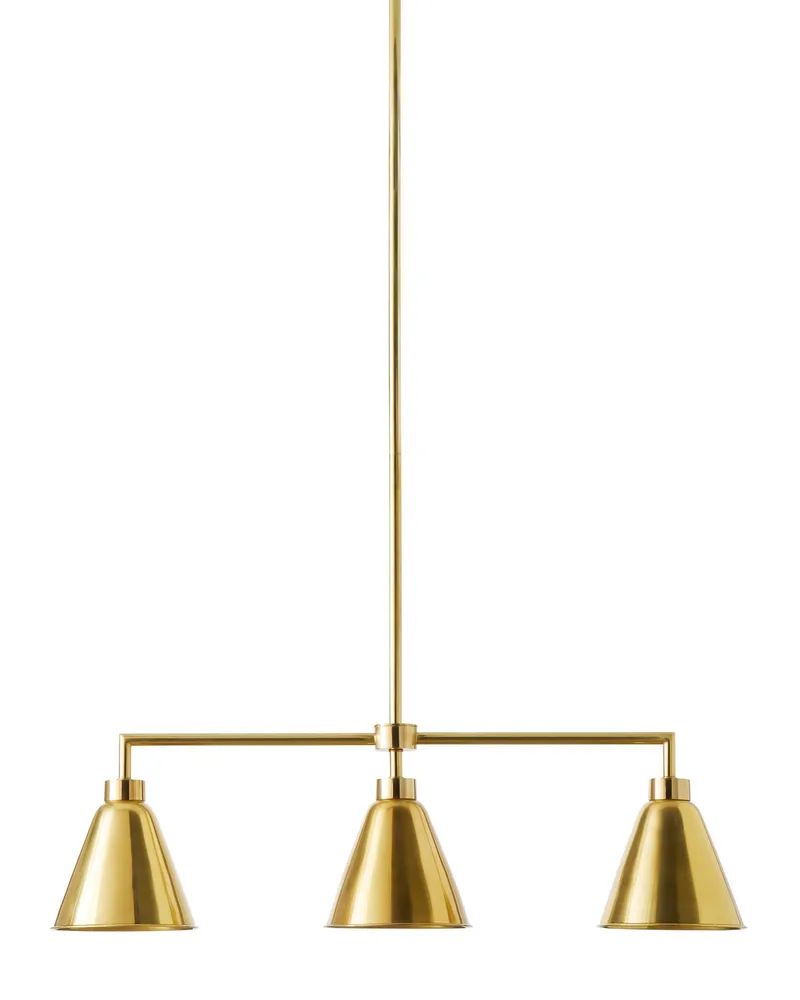 Claremont Triple Pendant - Brass