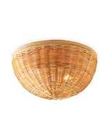 Santa Barbara Rattan Flushmount