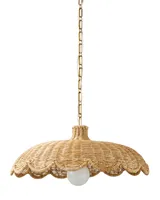 Scallop Rattan Pendant