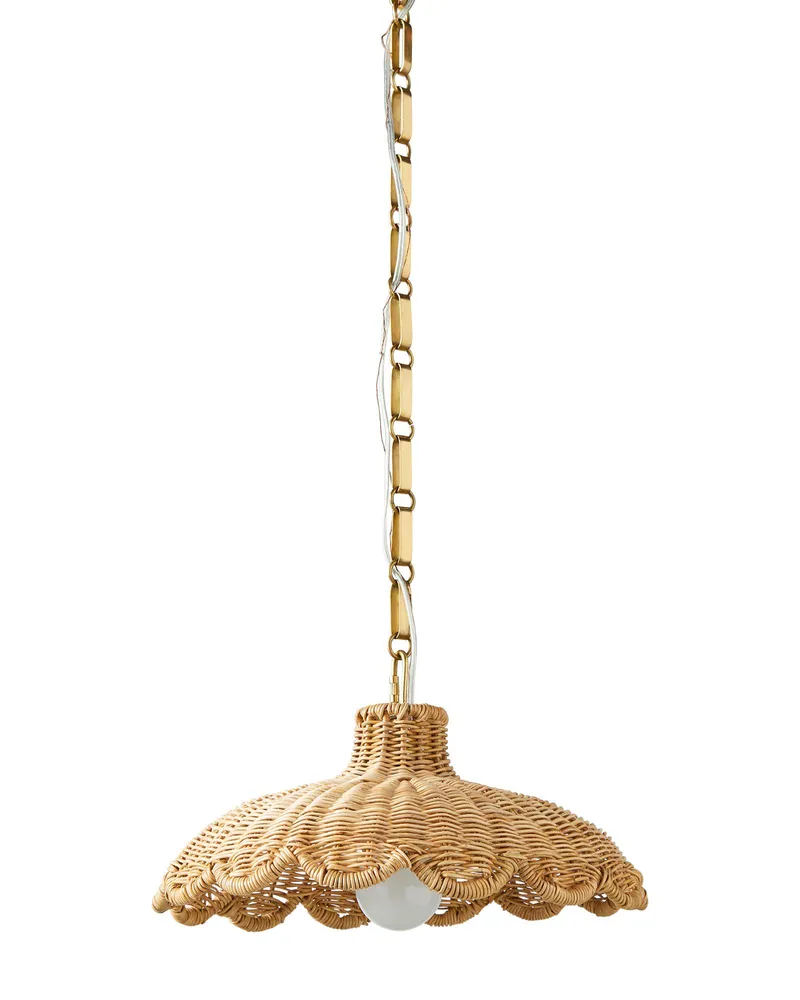 Scallop Rattan Pendant