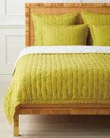 Sutter Quilted Shams - Chartreuse