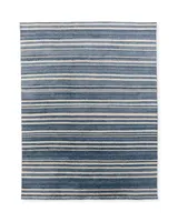 Sea Stripe Hand-Knotted Rug