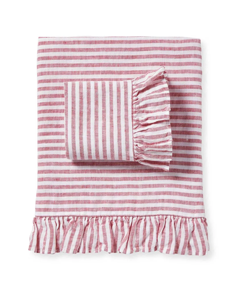 Nantucket Stripe Sheet Set - Red