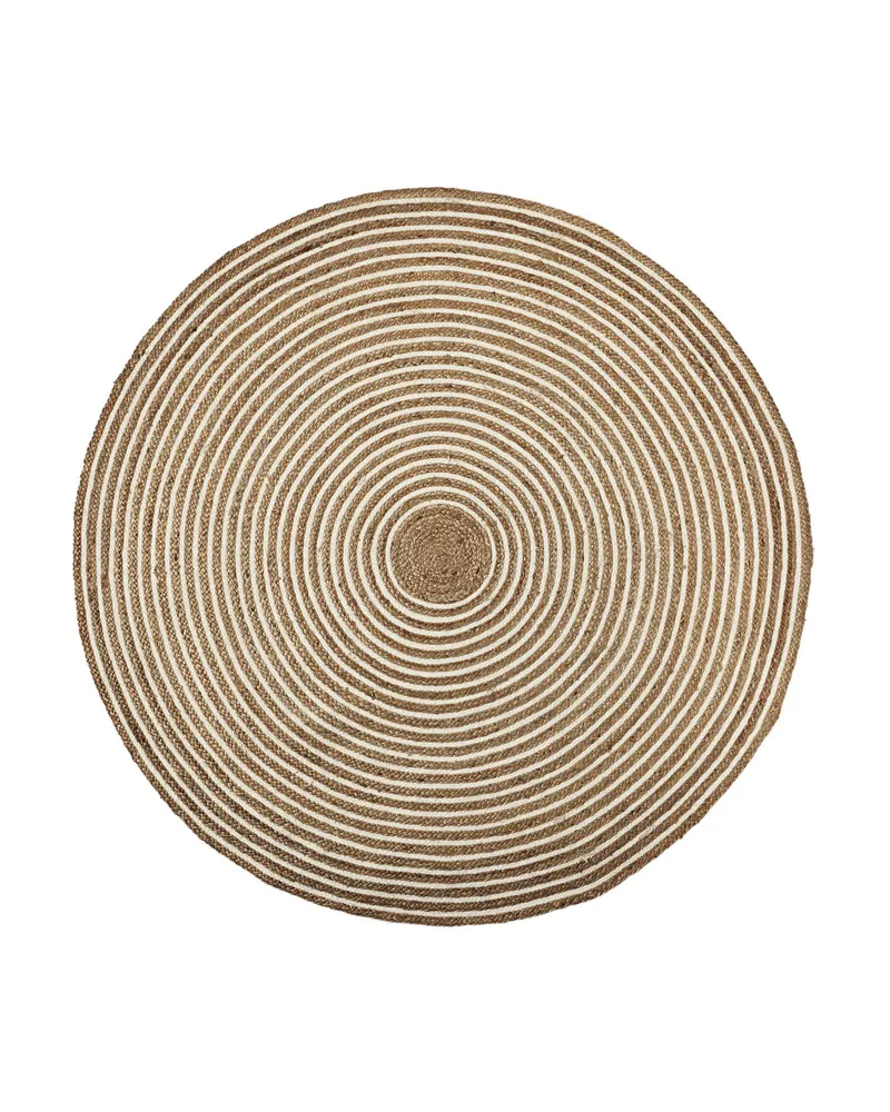 Round Cotton & Jute Rug