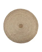 Round Cotton & Jute Rug