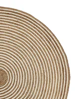 Round Cotton & Jute Rug