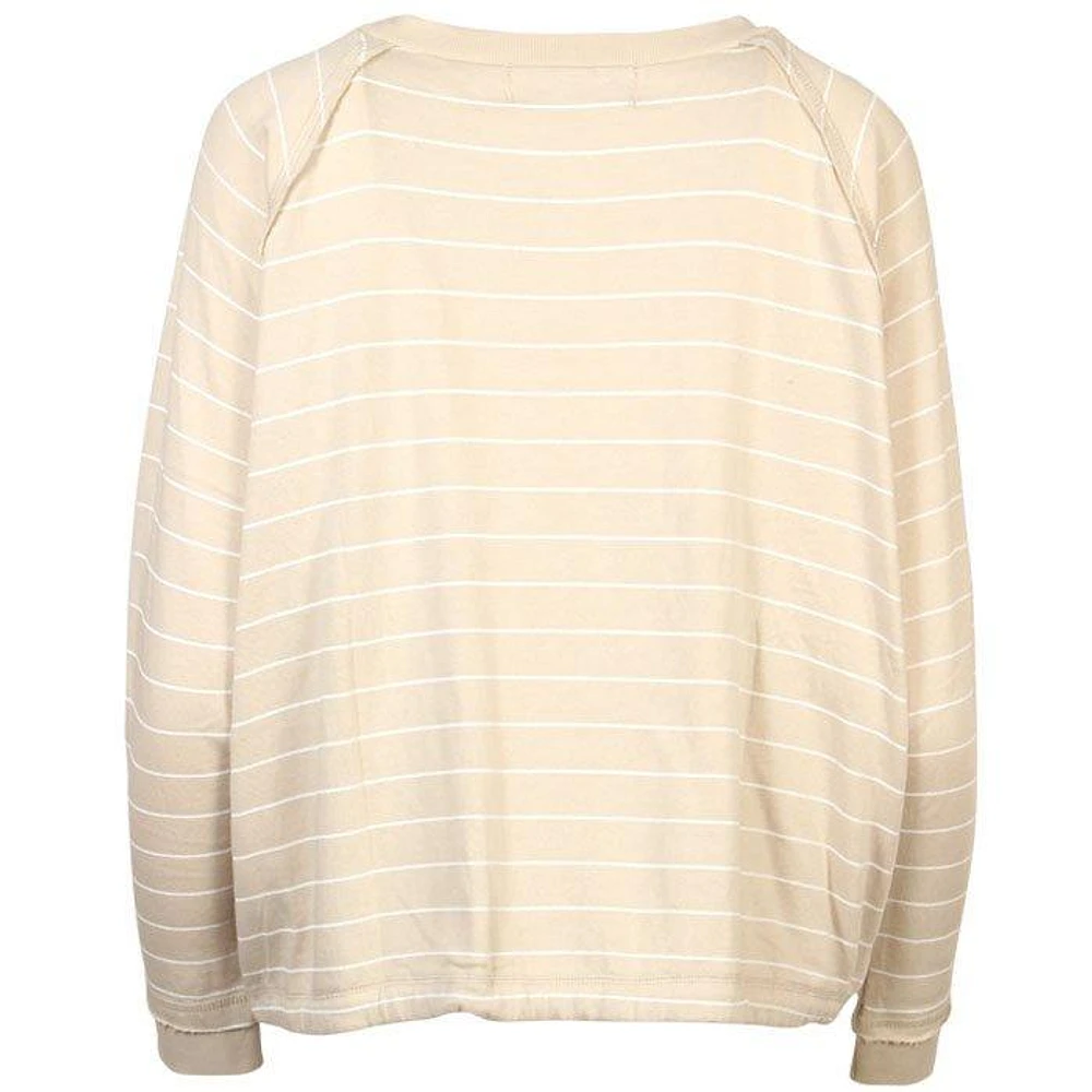 Women's Striped Dolman Sweatshirt
