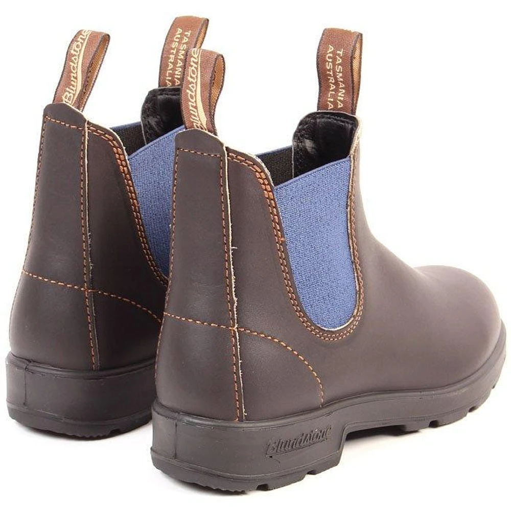 #578 Original 500 Boot in Stout Brown with Blue Elastic