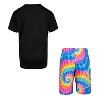 Boys' [2-4T] Tie-Dye Rashguard + Swim Trunk Two-Piece Set