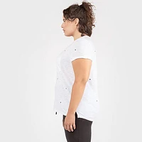 Women's Star V-Neck T-Shirt (Plus Size)