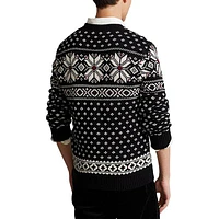 Men's Snowflake Cotton-Cashmere Sweater