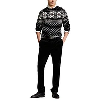Men's Snowflake Cotton-Cashmere Sweater