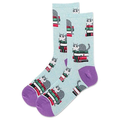 Women's Book Cat Sock