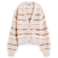 Women's Fuzzy Knit Boxy Cardigan