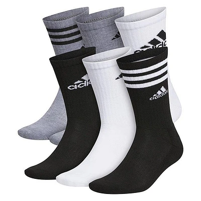 Unisex Cushioned Mix Crew Sock (6 Pack)