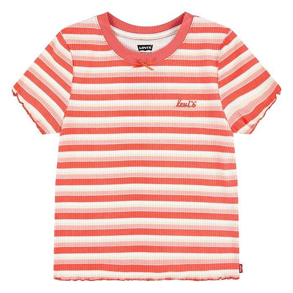 Junior Girls' [7-16] Striped Meet & Greet T-Shirt