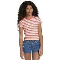 Junior Girls' [7-16] Striped Meet & Greet T-Shirt