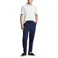 Men's Classic Fit Cotton-Linen Polo