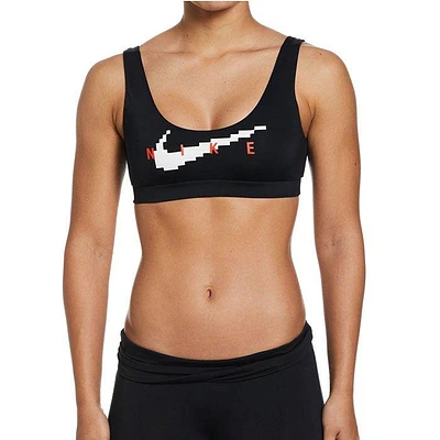 Women's Multi Logo Scoop Neck Bikini Top