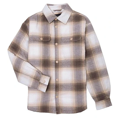 Junior Boys' [8-16] Plaid Sherpa-Lined Shirt Jacket