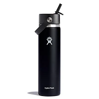 Wide Mouth Insulated Bottle with Flex Straw Cap (24 oz